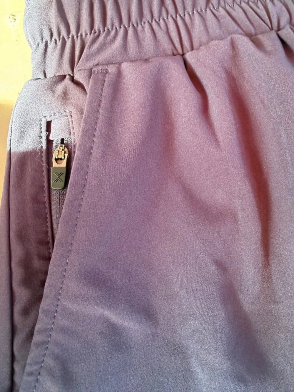 Purple XL Xersion Athletic Shorts with Zipper Pockets